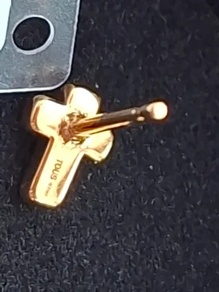 Pendientes Tous Oro 18kt Cruz 6mm