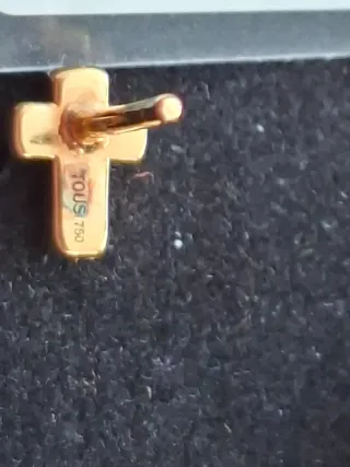 Pendientes Tous Oro 18kt Cruz 6mm