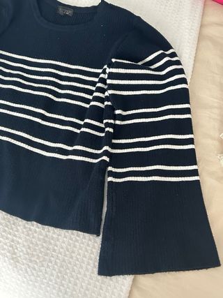 Jersey Topshop Rayas Blanco y Azul