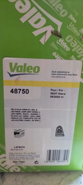 Piloto Trasero Izquierdo Seat Ateca Valeo 48750