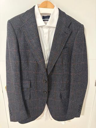 Americana gris de tweed