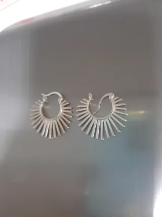 Pendientes plata semicierre forma