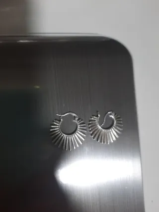 Pendientes plata semicierre forma