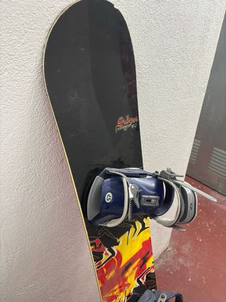 Tabla Snowboard con Fijaciones