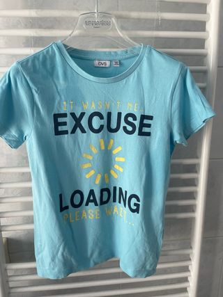 Maglietta OVS Azzurra Excuse Loading 8/9 anni sc27