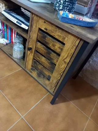 Mueble TV y mesa centro madera
