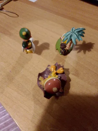 Set 3 statuine Titti resina dipinte a mano