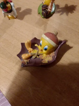 Set 3 statuine Titti resina dipinte a mano