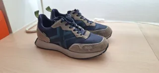 Zapatillas Munich XEMINE Beige/Azul/gris.