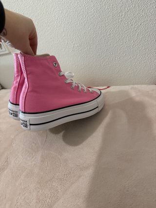Converse plataforma rosas