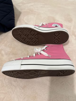 Converse plataforma rosas