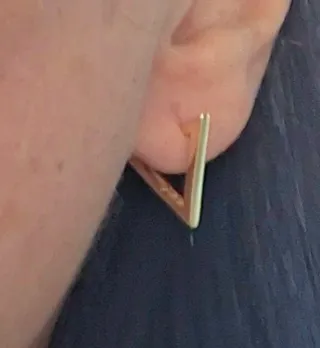 Pendientes Triángulo Baño Oro 18k Plata