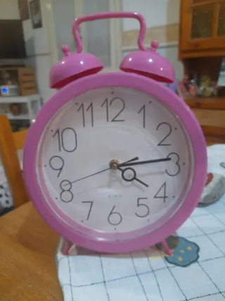 Orologio da tavolo rosa vintage Misura 24x34