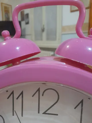 Orologio da tavolo rosa vintage Misura 24x34