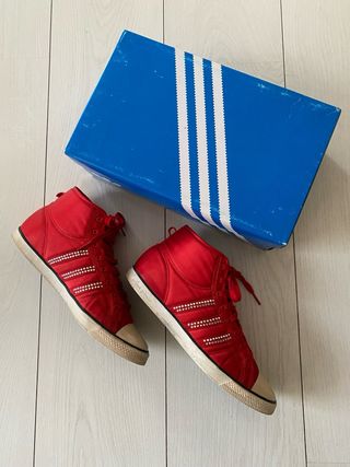 Zapatillas Adidas Rojas Mujer con Strass