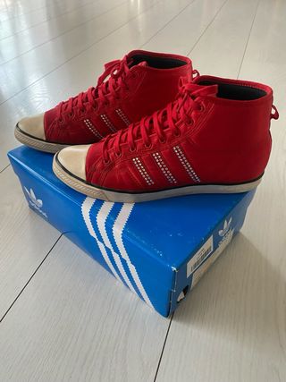 Zapatillas Adidas Rojas Mujer con Strass