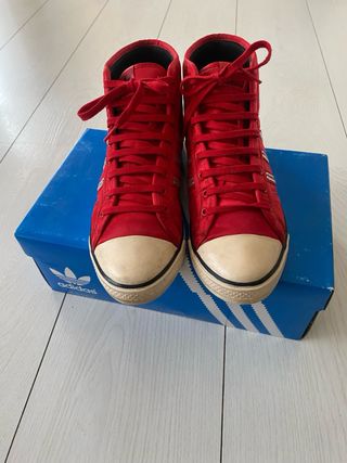 Zapatillas Adidas Rojas Mujer con Strass