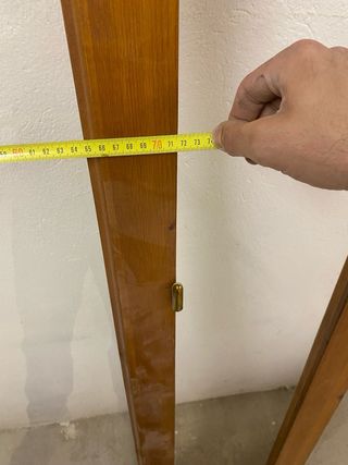 Conjunto 3 puertas madera maciza con cristal