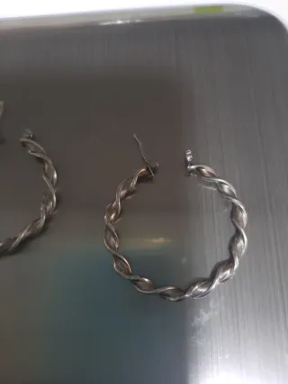 Pendientes Aro Plata Trenzados