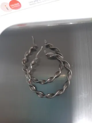 Pendientes Aro Plata Trenzados