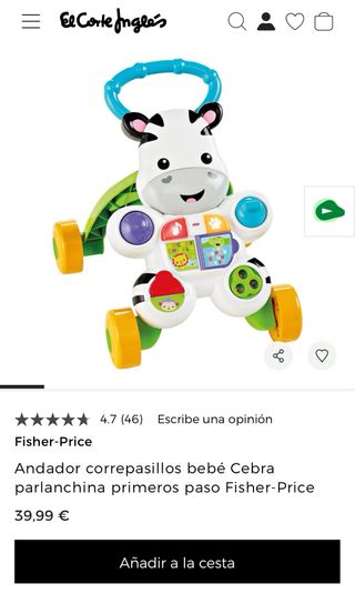 Andador correpasillos Cebra Fisher-Price