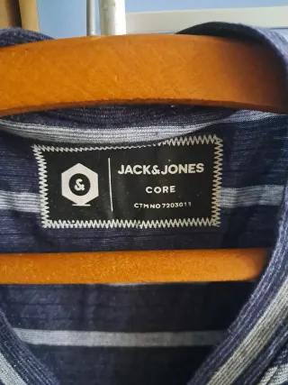 Camiseta Jack and Jones rayas gris y blanco