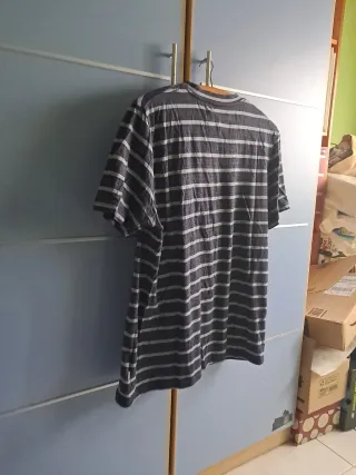 Camiseta Jack and Jones rayas gris y blanco