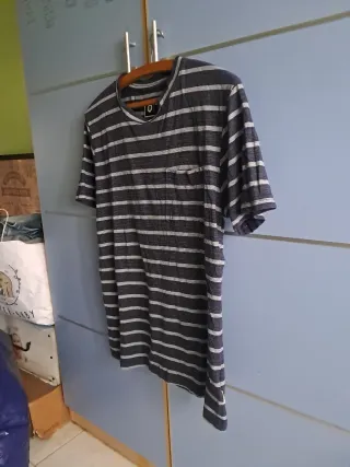 Camiseta Jack and Jones rayas gris y blanco