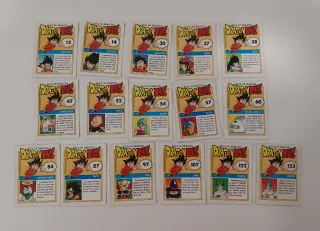 16 Cartas/tarjetas Colección Dragon Ball