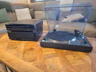 Tocadiscos, Amplificador y Ecualizador Negro