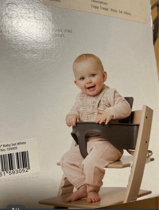 Baby set stokke blanco