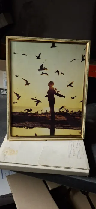 Cornice portafoto oro e beige