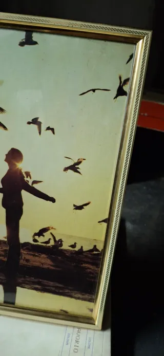 Cornice portafoto oro e beige