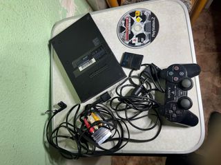Ps2 Slim Negra + Juego Midnight Club 3
