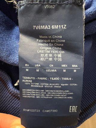 Jersey Armani Jeans Azul Talla M