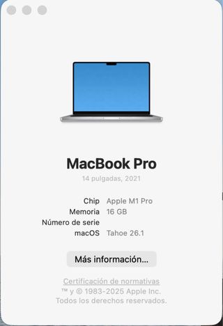 MacBook Pro 14 M1 Pro Plata