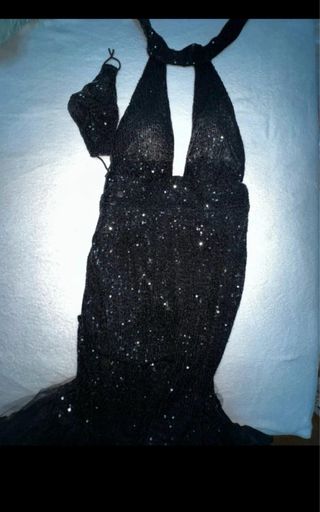 Vestido Negro Hecho a Mano Exclusivo