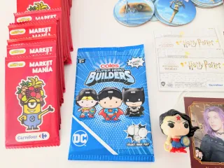 Lote CROMOS HARRY POTTER,Superhéroes MARVEL,MINION