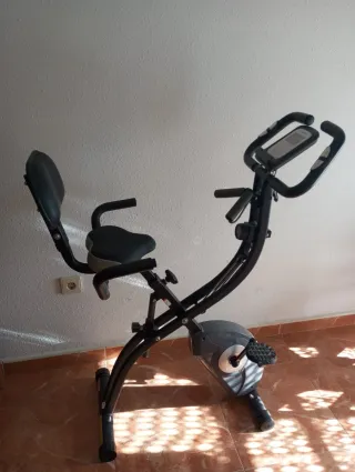 Bicicleta Estática Plegable Negra