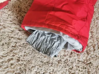 Mono de esquí infantil rojo y gris