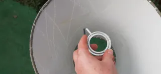 Paralume beige sabbia e bianco