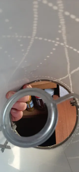 Paralume beige sabbia e bianco