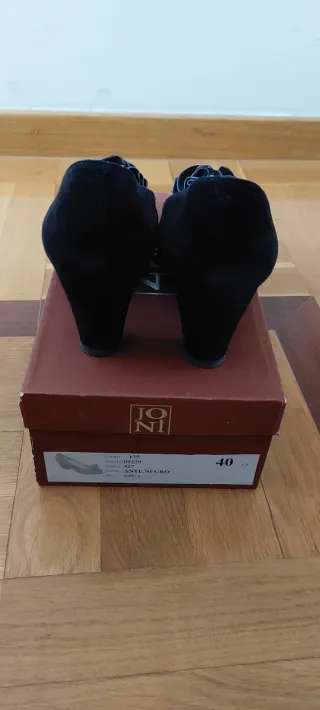 Zapatos de vestir Joni ante negro talla 40