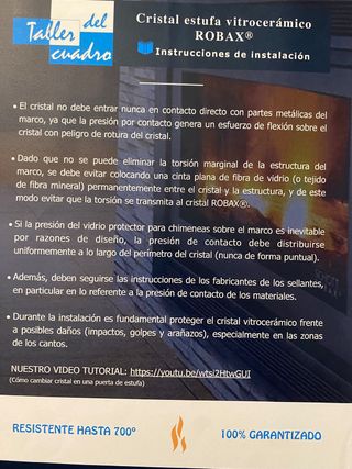 Cristal para chimenea