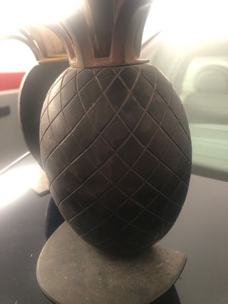 Sujetalibros Vintage Piñas Metal Dorado