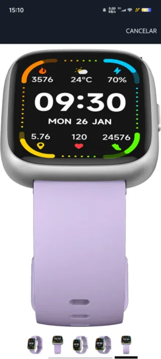 Reloj Inteligente 44mm Morado