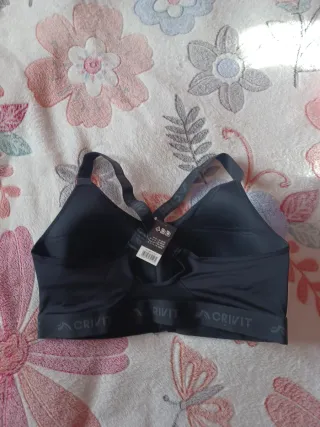 Sujetador deportivo Crivit Talla XL Negro