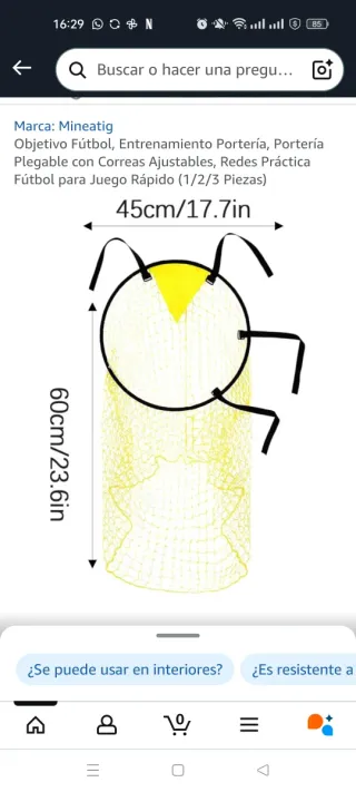 Portería fútbol portátil y red objetivo