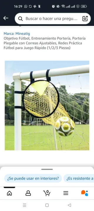 Portería fútbol portátil y red objetivo