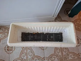 Pack 9 jardineras blancas de plástico